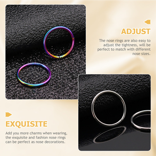 Navidad Anillo Nasal Falso Con Clip Cerrado Para La Nariz,