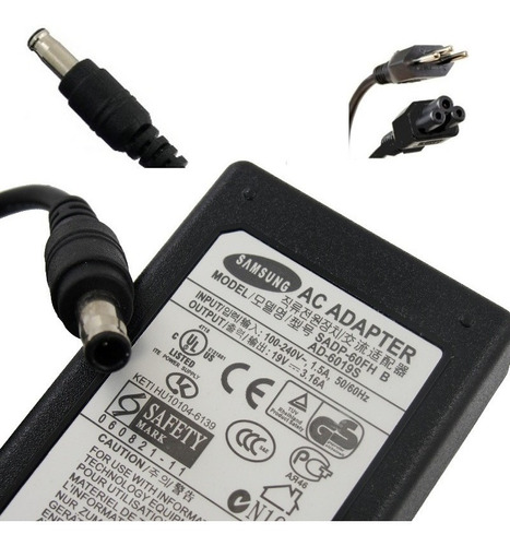 Fonte Carregador Para Samsung Ativ Book 2 Np270e4e 19v 3.16a