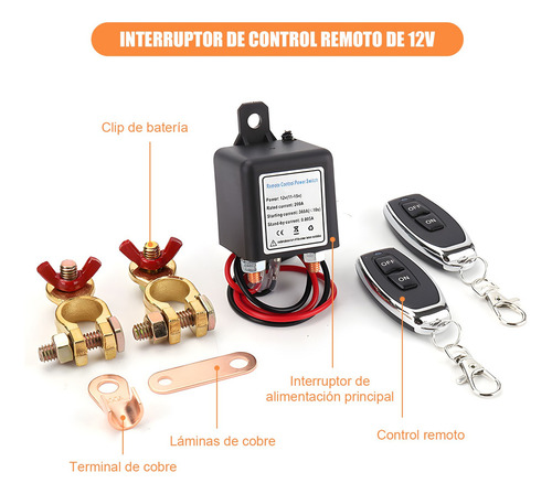 Interruptor De Desconexión De Batería De Automóvil 12v/200a