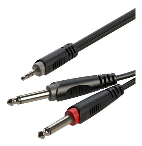 Cable Y De 2 Rca Machos A 1/4 Plug Stereo Macho Roxtone 