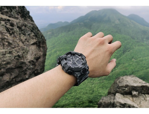 Reloj Hombre Smael Deportivo Militar Camuflaje 50m De Buceo