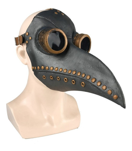 Plague Doctor Schnabel Pájaro Mascarilla De Látex Punk Cospl