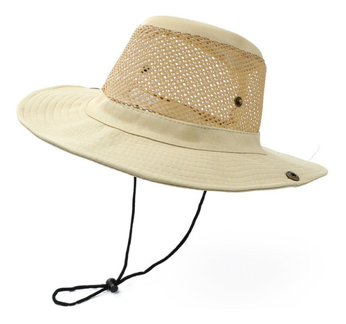 Sombrero De Sol Mesh Crown Safari Con Protección Solar Upf (