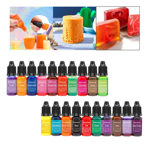 Youpin 20x Vela Tinte Jabón Colorante Jabón Tinte,10ml