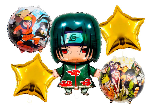 Bouquet Globos Itachi Uchija Naruto Shippuden Ninja Niño