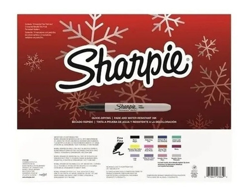 Marcadores Permanentes Sharpie X 10 + 2 Edición Invierno