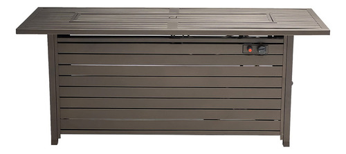 Mesa Rectangular De Aluminio Para Fogata Color Moca