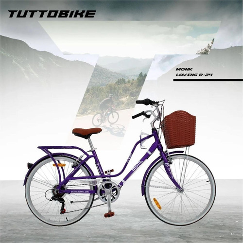 Imagen 9 de 9 de Bicicleta Urbana Vintage Aluminio R24 7v Loving Monk
