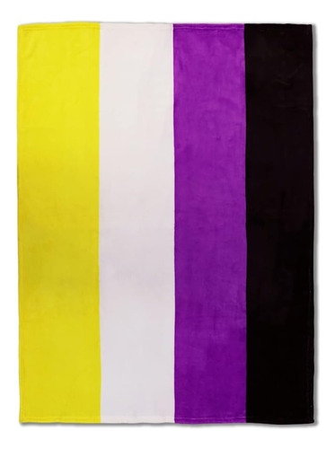 Manta De Felpa Nonbinary Pride, Manta Suave De 50 X 60, Perf