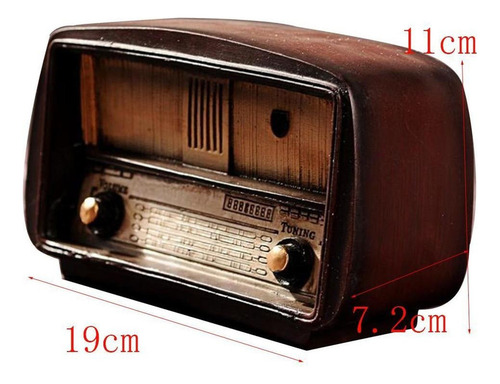 Radio Ornamento De Resina De Retro Colección Decoración