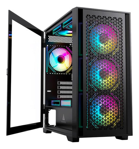 Gabinete Gamer Acegeek Iliad Mini Mid-tower Lat De Vidro Blk