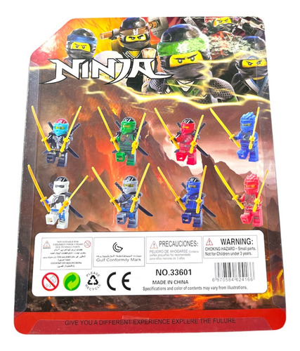 Set 8x Minifiguras Ninjago Bloques De Construccion Armables