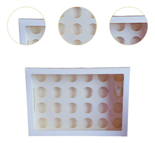 Caja Portátil Para Cupcakes Con Capacidad Para 24 Cupcakes,