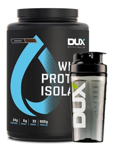 Whey Protein Isolado Dux Baunilha 900g + Coqueteleira 800ml