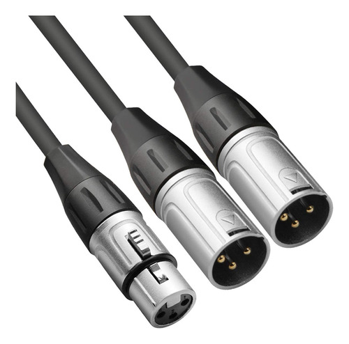 Tisino Cable Divisor Xlr, 1 Xlr Hembra A 2 Xlr Macho Conexi.