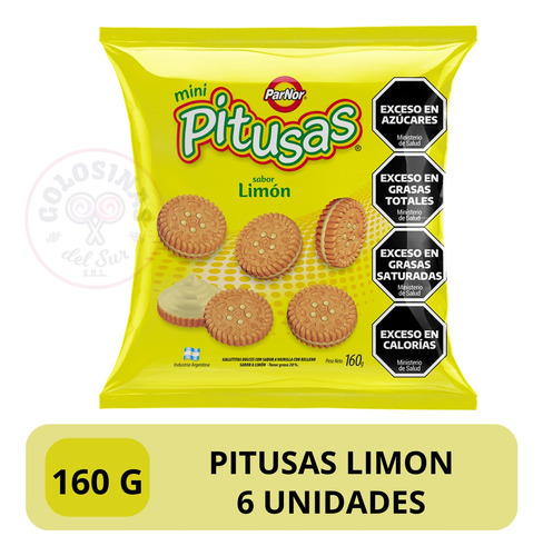 Galletitas Pitusas Limon X6 Unidades *golosinas Del Sur*