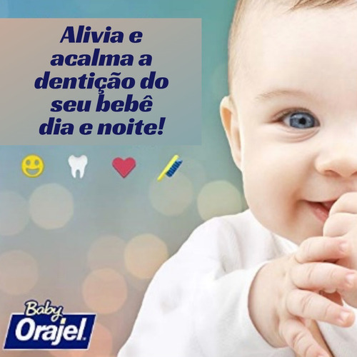 2 Orajel Baby Dia E Noite Alivio Da Dor Da Dentição Original | Frete grátis