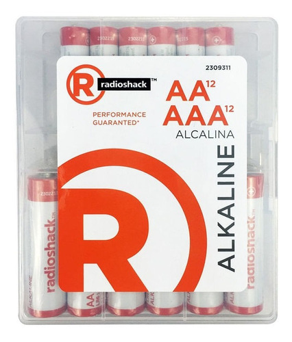 Baterías Alcalinas Radioshack Aaa X12 + Aa X12