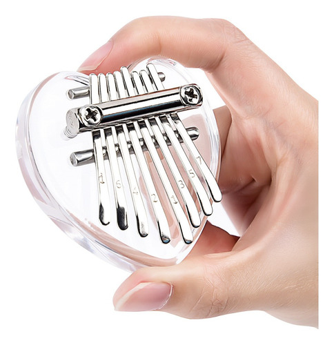 Mini Kalimba 8 Teclas De Cristal Transparente Acrílico PuLG