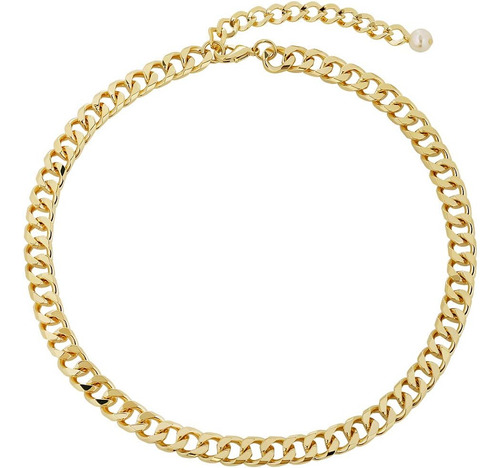 Lilie&white Collar De Cadena De Oro Grueso Para Mujer, Colla