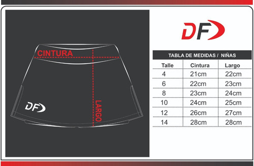 Imagen 4 de 4 de Remera + Calza Pollera Conjunto Nena Deportivo Deportes Df