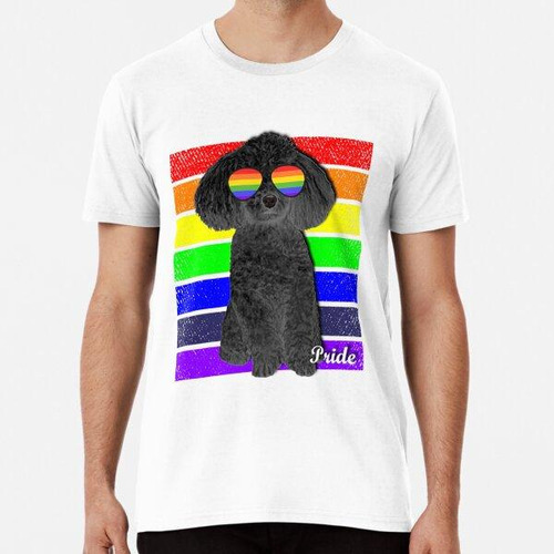 Remera Lgbt Rainbow Flag Orgullo Gay Caniche Miniatura Algod