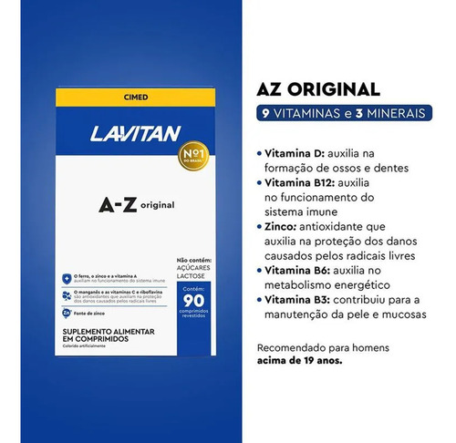 Lavitan A-z Original 90 Comp (kit 2 Uni)