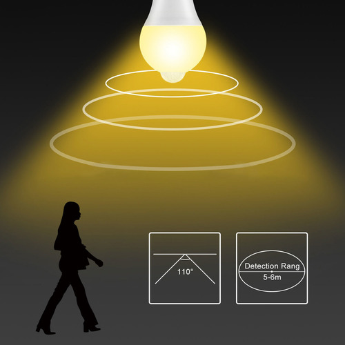 Bombilla De Inducción E27, Luz Led, Detector De Movimiento P