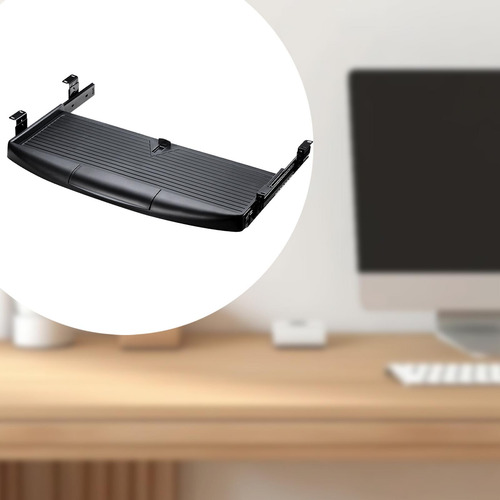 Bandeja Ergonómica Para Teclado Con Cajón Deslizante Negro
