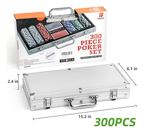 Juego De Fichas De Póquer Nolie Casino 200 300 Piezas Con