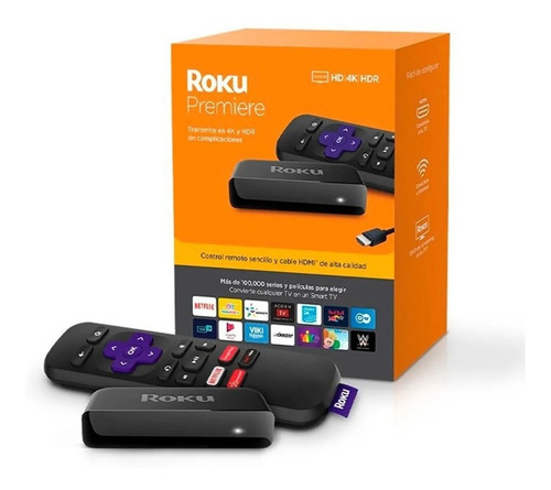 Convertidor Smart Tv Wifi Roku Premiere Smart Tv Hd 4k-negro