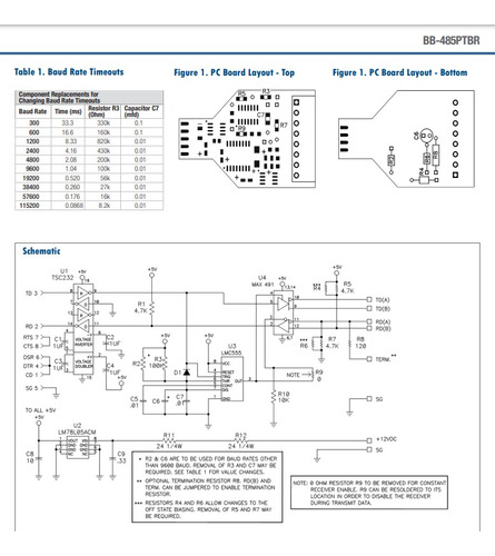 Convertidor Rs-232 A Rs-485. B&b Electronics 485ptbr
