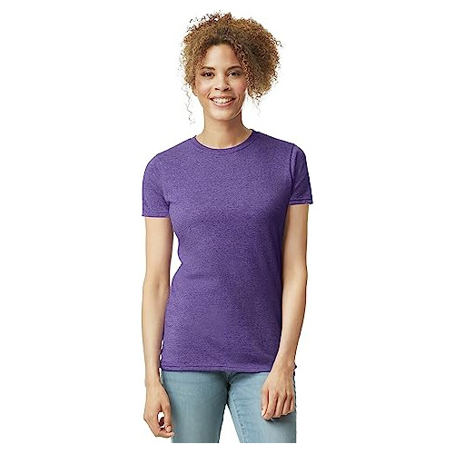 Camiseta De Algodón Suave Mujer, Estilo G64000l, Paque...