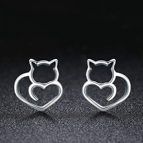 Bonitos Pendientes De Gato, Pendientes De Perlas Para Mujer,