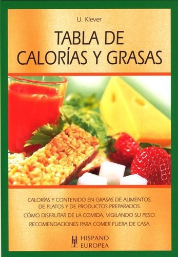 Tabla De Calorias Y Grasas