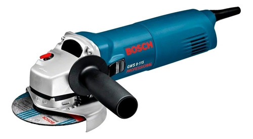 Amoladora angular Bosch Professional GWS 8-115 color azul 500 W 220 V + accesorio