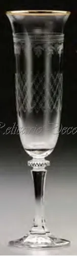 Conj. Completo Taças Cristal Bohemia Filetes Com Detalhes
