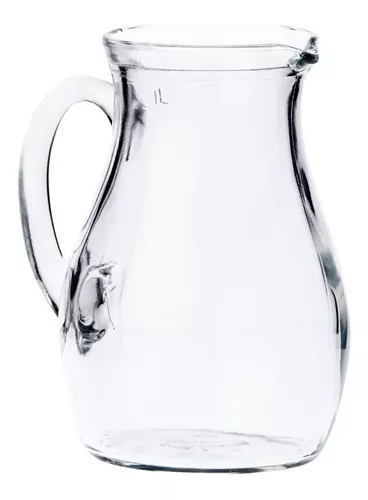  Kitchen Lux - Jarra de vidrio de 1 litro, jarra de