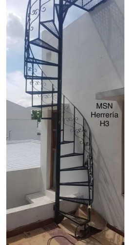 Escalera Caracol Reforzada Interior Exterior 3mts Modelo H3