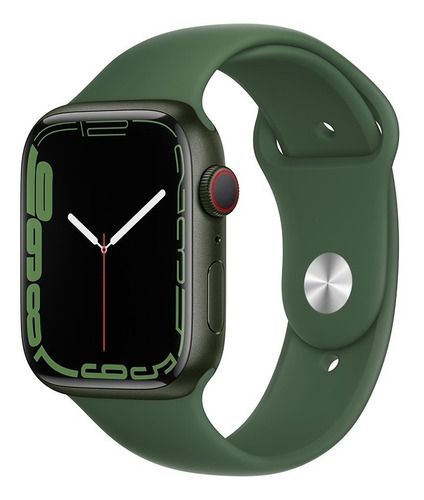 Apple Watch Series 7 (GPS + Cellular, 45mm) - Caja de aluminio color verde - Correa deportiva verde