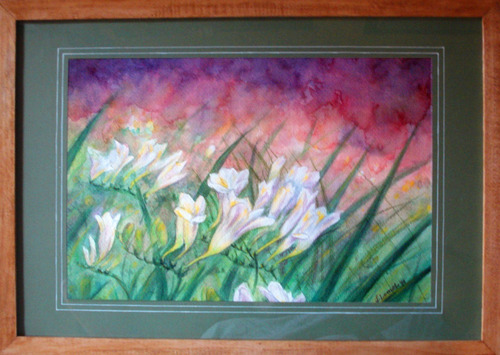 Pintura Cuadro Acuarela Retrato Personalizado Arte 40x60