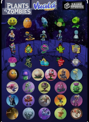 Figuras Plantas Vs Zombies Vuala 2023 Colección Completa