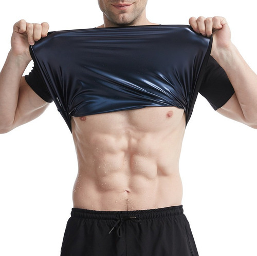 Playera Térmica Mangas Cortas Tipo Faja De Sauna Para Hombre