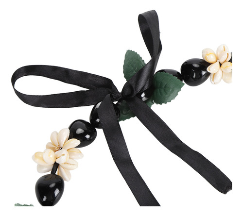 Collar Hawaiano Con Forma De Kukui Nut Lei, Elegante Y A La