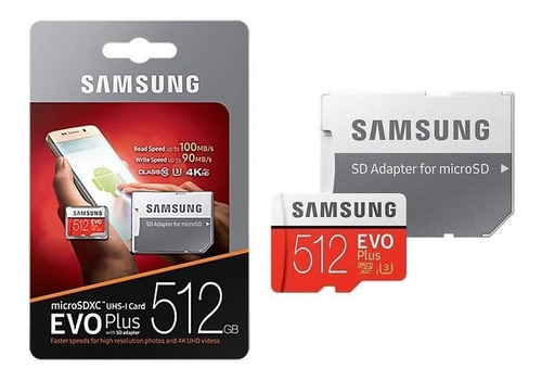 Tarjeta Memoria Micro Sd Samsung Evo Plus 512gb Clase 10 4k