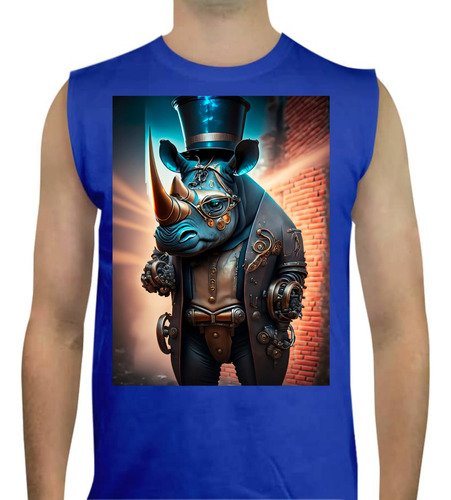 Playera Rinoceronte Robot - Rino - Animales - Sin Manga