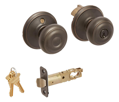 Schlage F80-geo Georgian Storeroom Door Knob Game, Bronce En