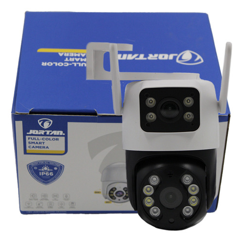 Câmera Segurança Wi-fi Lente Dupla Prova D Agua 6mp Zoom 360 Cor Branco