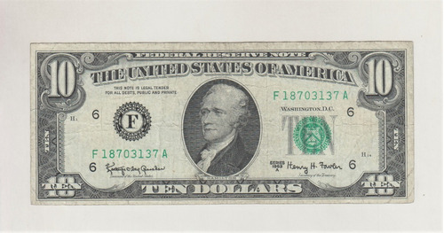 Billete Usa 10 Dolares 1963 A Estados Unidos (c85)