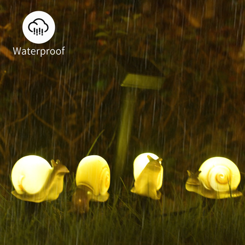 Lámpara De Jardín Con Forma De Caracol L, 4 Unidades, De Res